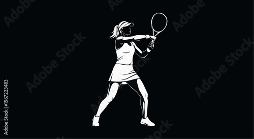 tennis player silhouette