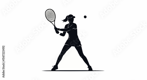 tennis player silhouette