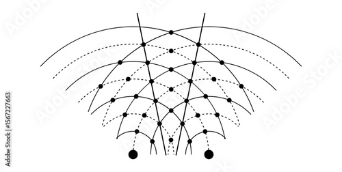 Two Source Interference in Physics. Interference of Water Waves.