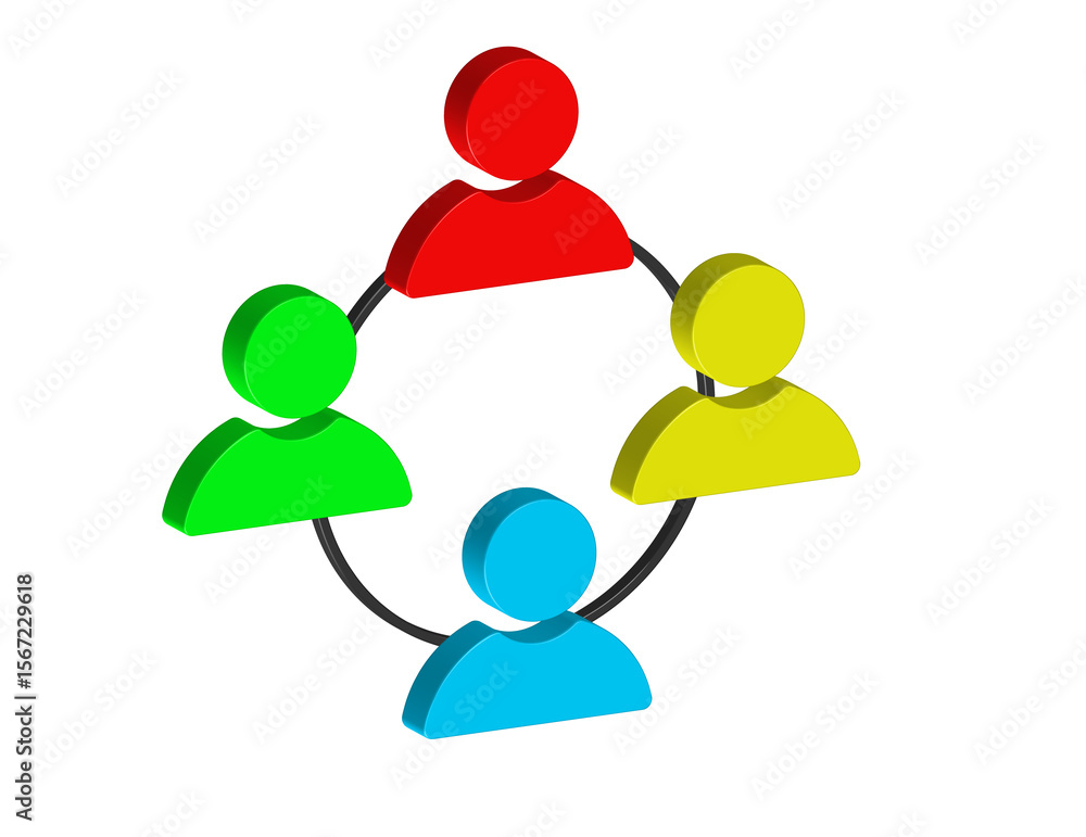 Simple 3D illustration of diversity icon, several people arranged in a circular shape, PNG format, transparent background Simple 3D illustration of diversity icon, several people arranged in a circular shape, PNG format, transparent background