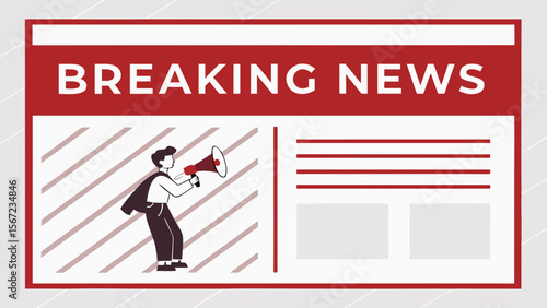 Breaking News Social Media Template with Banner and Professional Look