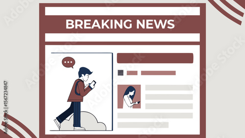 Breaking News Social Media Template with Banner and Professional Look