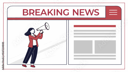 Breaking News Social Media Template with Banner and Professional Look