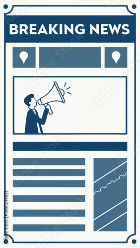 Breaking News Social Media Template with Banner and Professional Look