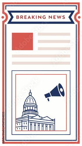 Breaking News Social Media Template with Banner and Professional Look