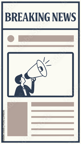 Breaking News Social Media Template with Banner and Professional Look