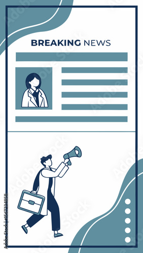 Breaking News Social Media Template with Banner and Professional Look