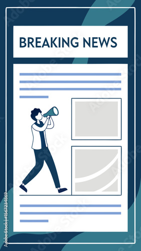 Breaking News Social Media Template with Banner and Professional Look
