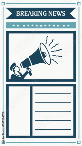 Breaking News Social Media Template with Banner and Professional Look