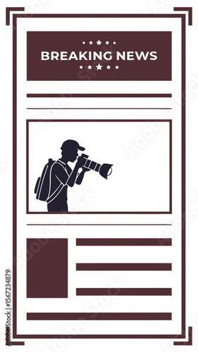 Breaking News Social Media Template with Banner and Professional Look