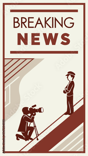 Breaking News Social Media Template with Banner and Professional Look