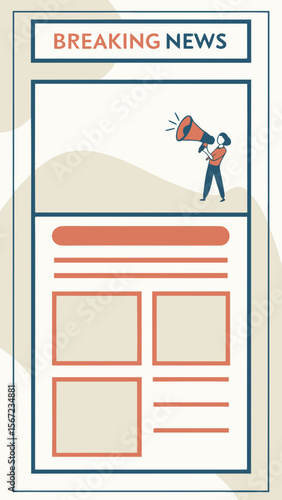 Breaking News Social Media Template with Banner and Professional Look