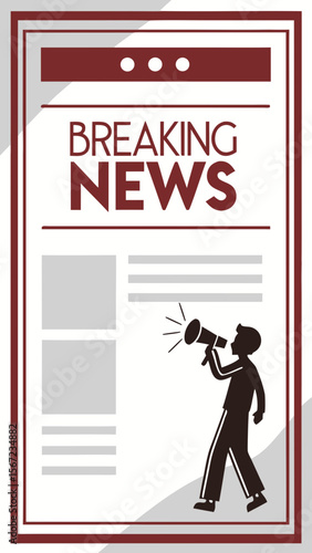 Breaking News Social Media Template with Banner and Professional Look
