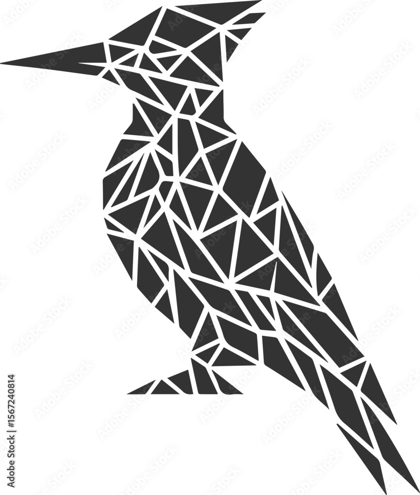 Obraz premium Woodpecker bird vector silhouette illustration