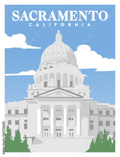 sacramento california with beautiful view