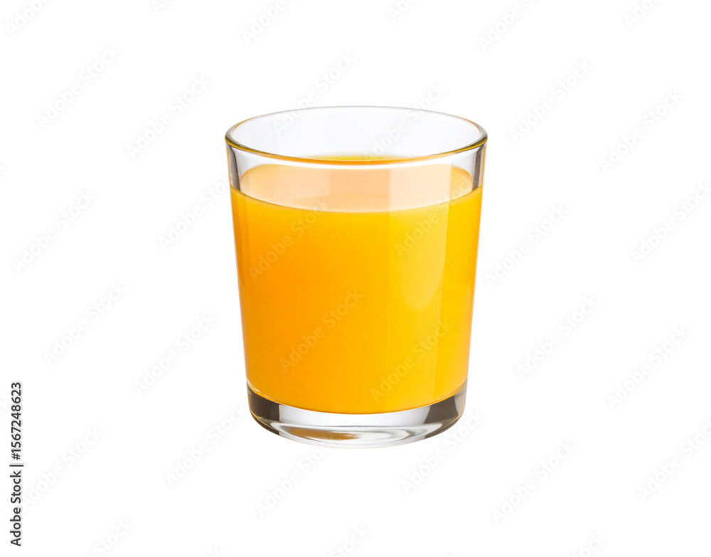 Glass of Vibrant Orange Juice Refreshing and Clear. Glass of Vibrant Orange Juice Refreshing and Clear.