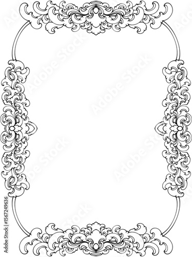 frame with floral ornament
