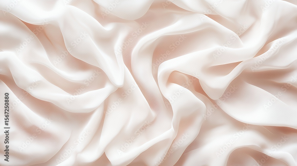 Obraz premium Soft Draped Cream Colored Fabric Texture