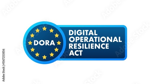 Digital Operational Resilience Act Logo Animation with Green Screen