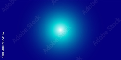 Abstract radial blue gradient background. Smooth glowing light effect in the center with dark blue edges.