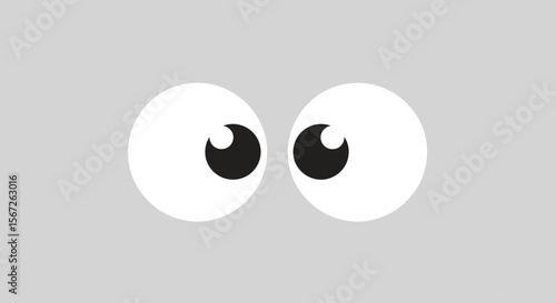 Cartoon eyes with exaggerated pupils, set against a plain background.