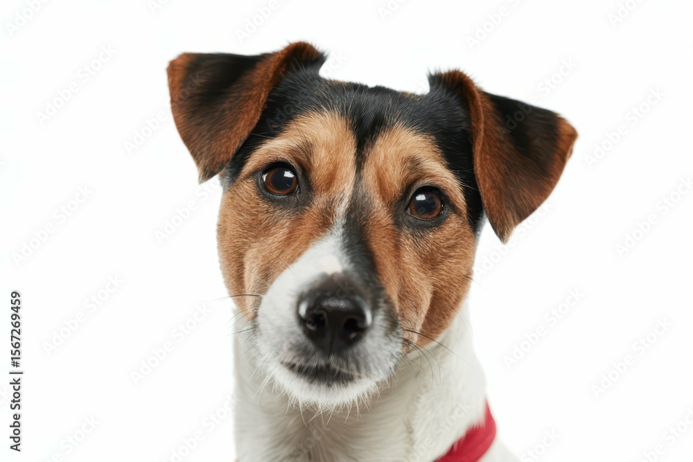 Ravishing adorable jack russel terrier portrait. isolated, white background Ravishing adorable jack russel terrier portrait. isolated, white background