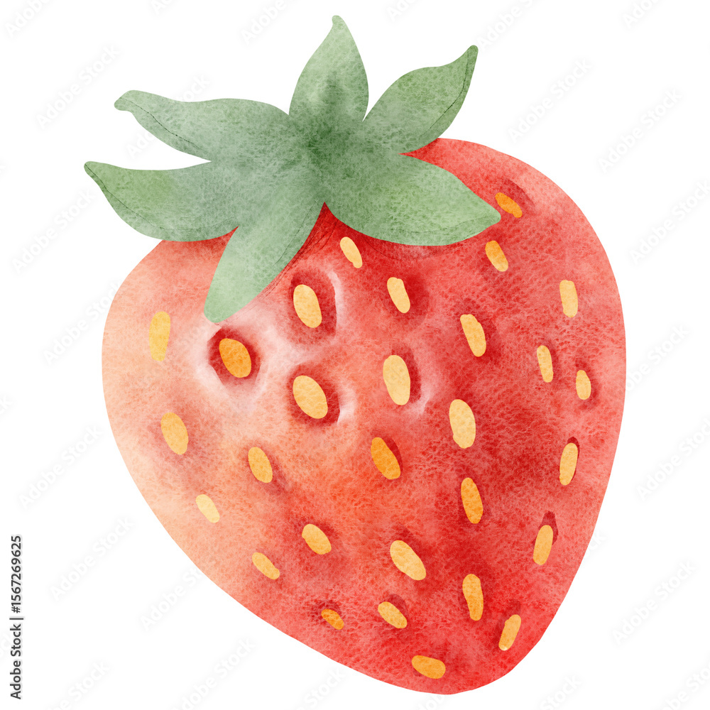 Obraz premium Strawberry Watercolor-2