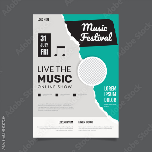 music festival poster vector template