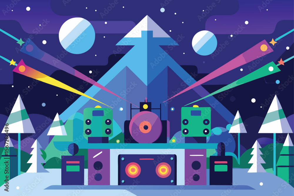 Naklejka premium vector illustration of a christmas background