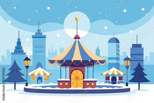 circus tent on the hill