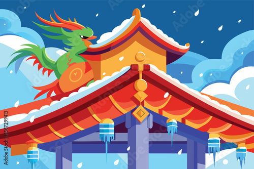 chinese pavilion in the park