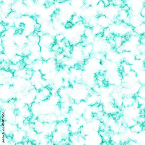 Seamless marble texture with vivid green veining on white background