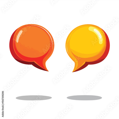 Bulle dialogue, vector style simple color