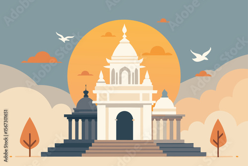 taj mahal vector illustration