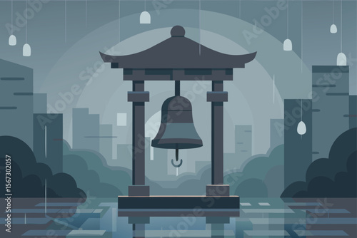 japanese lantern in the night