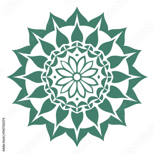 A monochrome mandala with radial floral and geometric patterns, intricately woven with ornate finesse.