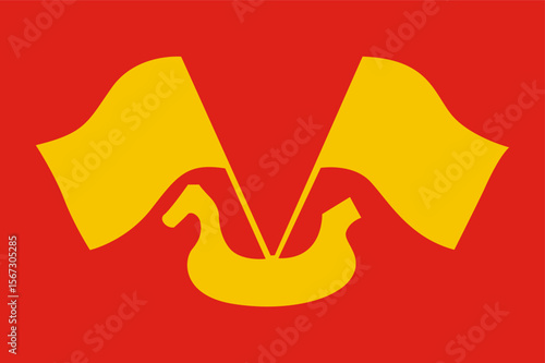 Flag of Kirovsky District, Russia, Flag background, EPS10. Vector illustration