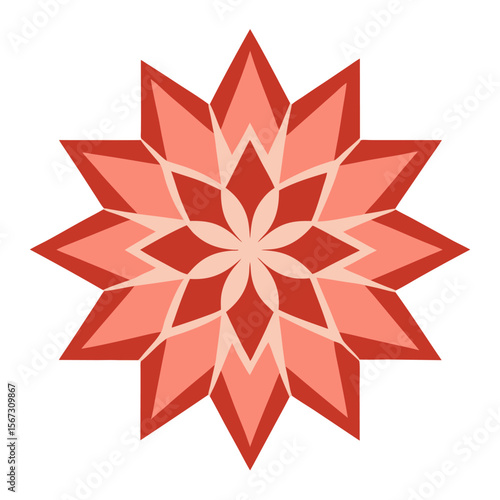 Symmetric Black and White Mandala Reflecting Artisanal Craft