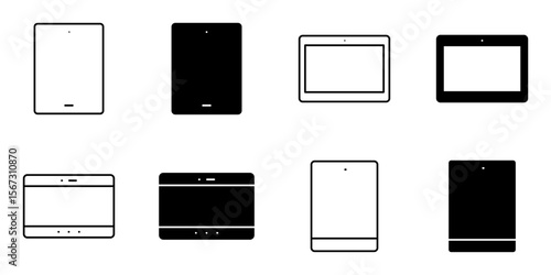 tab, tablet, gadget icon set