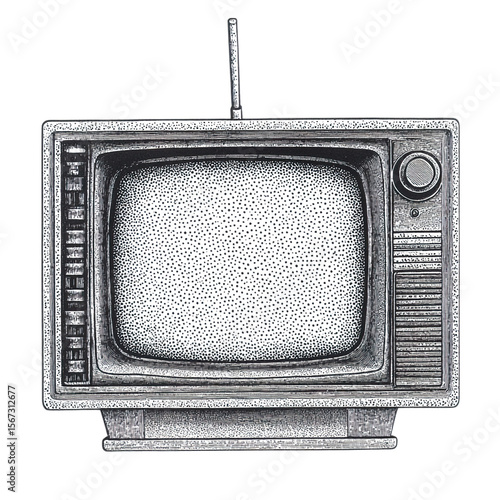 retro tv set isolated on transparent background png
