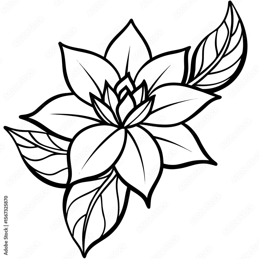 Fototapeta premium vector black and white flower