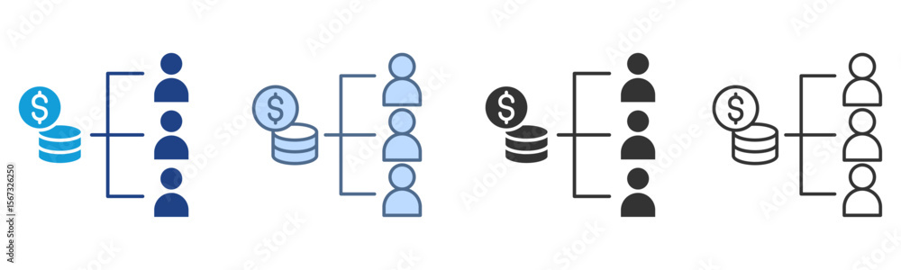 Allocation Icon Set Multiple Style Collection Allocation Icon Set Multiple Style Collection