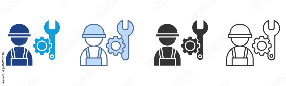 Fototapeta premium Maintenance Icon Set Multiple Style Collection