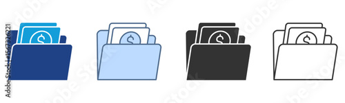 Portfolio Icon Set Multiple Style Collection