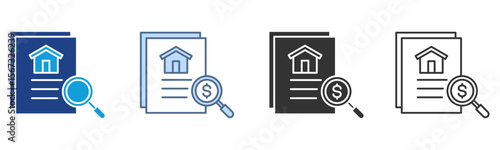 Valuation Icon Set Multiple Style Collection