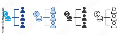 Allocation Icon Set Multiple Style Collection