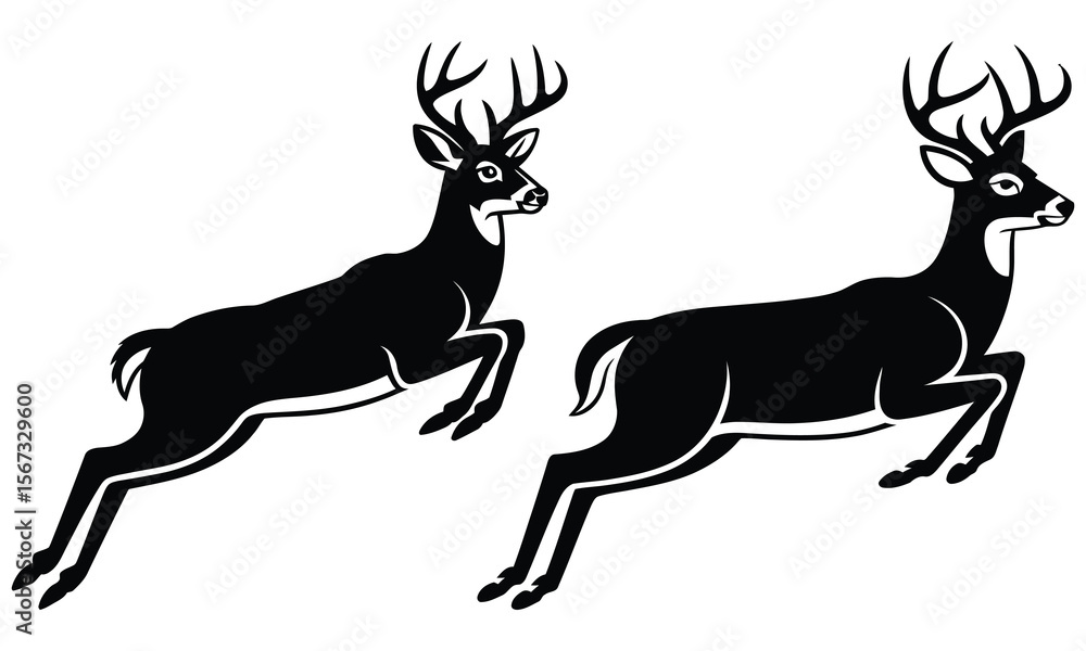 Fototapeta premium deer silhouette vector