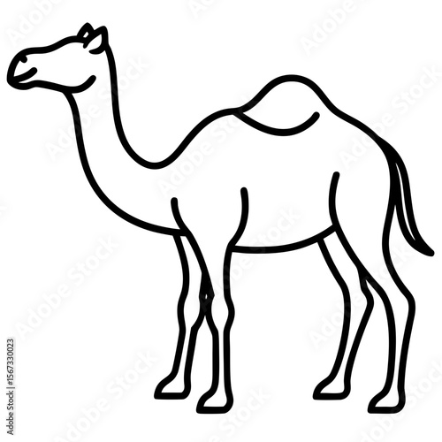 Camel Icon for Desert Travel and Cultural Heritage Themes