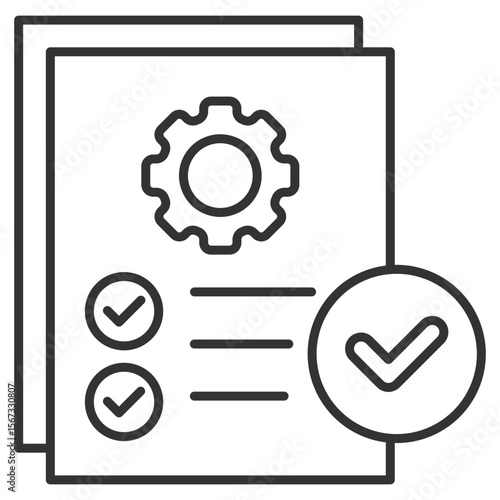 Compliance Outline Icon Element For Design