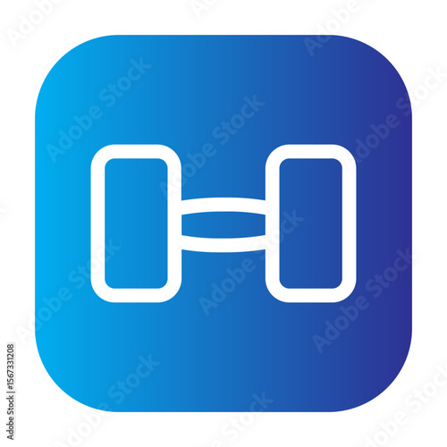 Light dumbbell icon used in beginner or aerobic workouts.